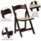 Emma and Oliver 2 Pack Wedding Party Event Wood Folding Chair with Vinyl Padded Seat